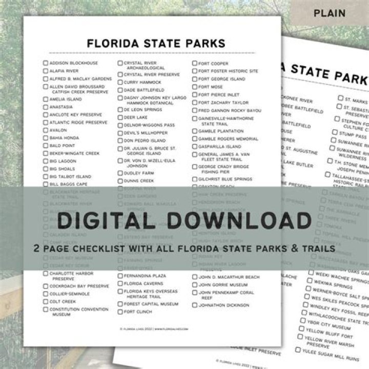 Florida State Parks List PDF – Complete Guide & Full List