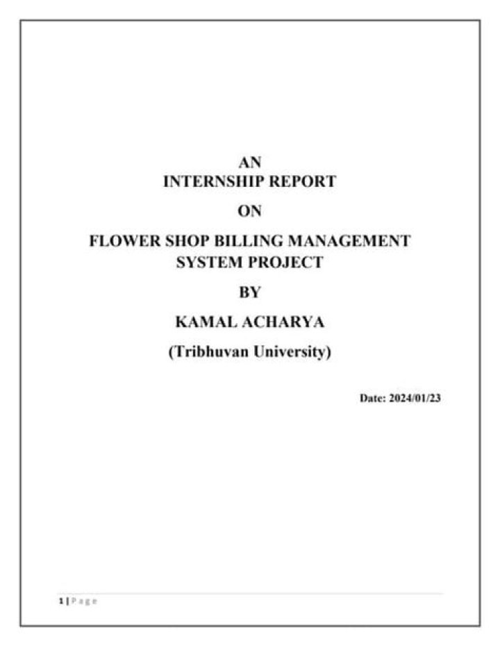 Flower Shop Management System Project PDF: Full Software Guide