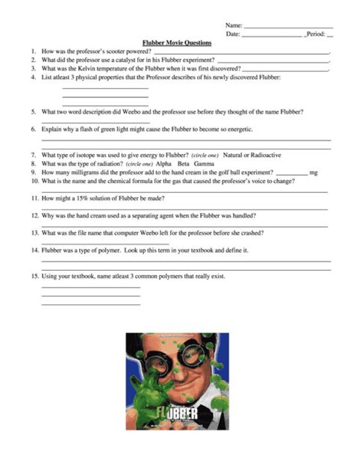 Flubber Movie Questions and Answers PDF – Expert Answers & Trivia