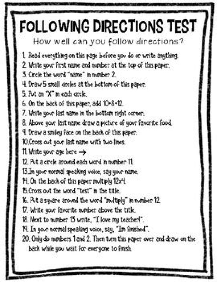 Master the Following Directions Trick with This Pro Test PDF