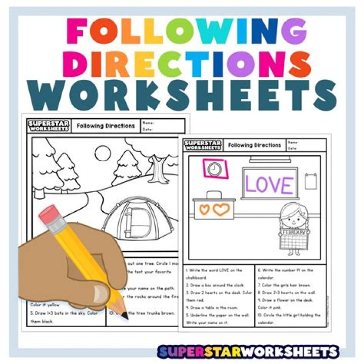 Free High School Following Directions Worksheet - PDF Download