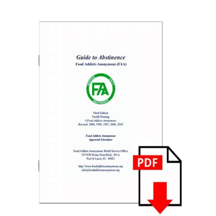 Free Food Addicts Anonymous PDF Plan for Lasting Recovery