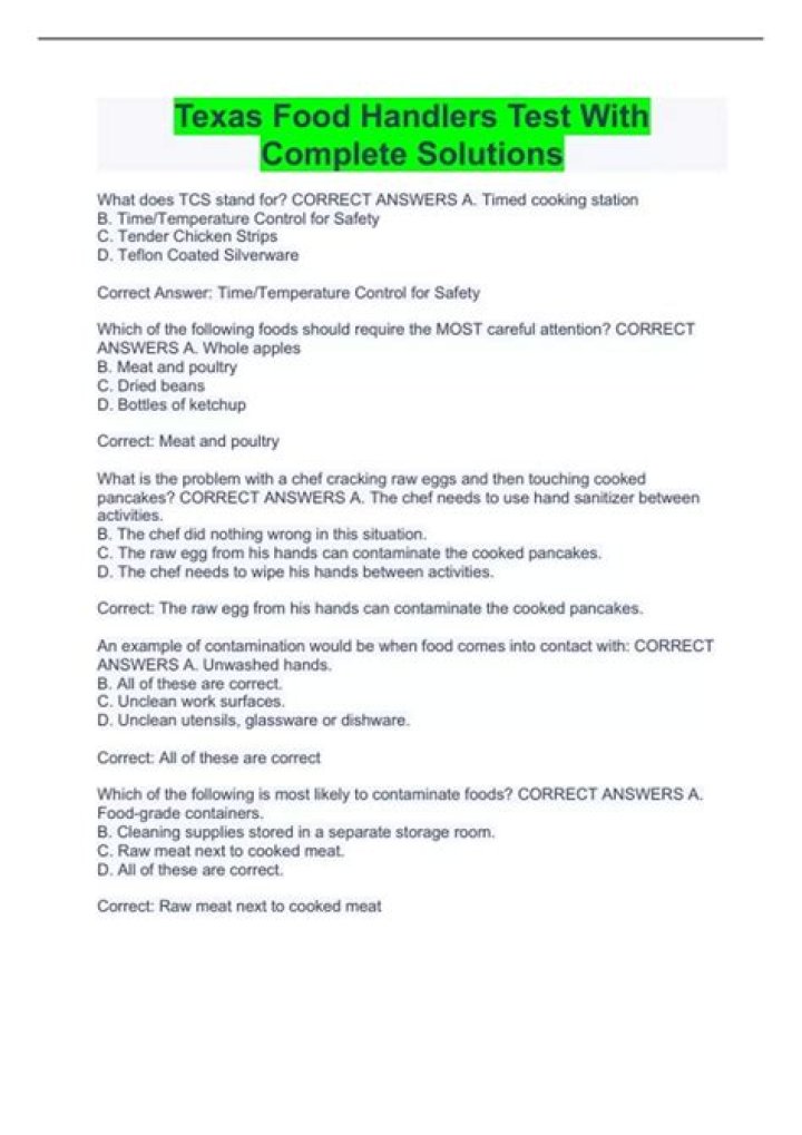 Food Handlers Test PDF: Pass Your Certification Today