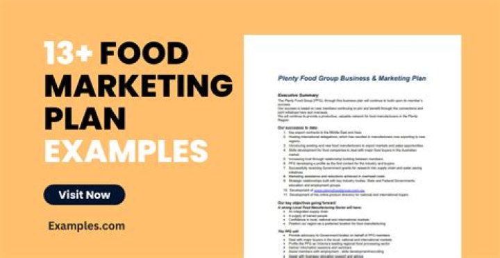 Free Food Marketing Plan Sample PDF – Boost Sales with Proven Strategies