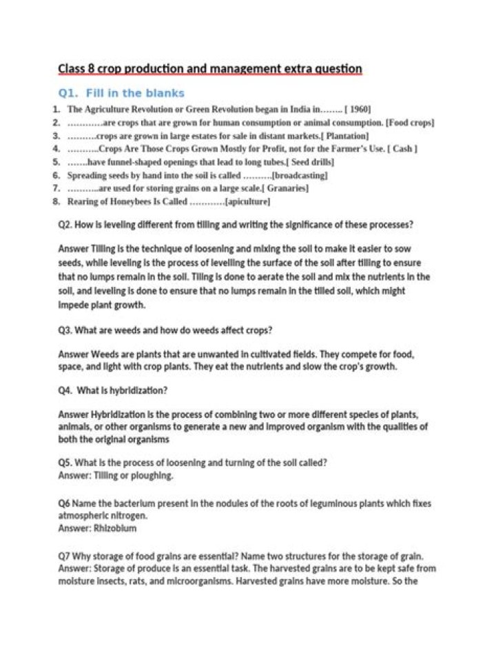 Food Production Questions and Answers PDF: Expert Insights
