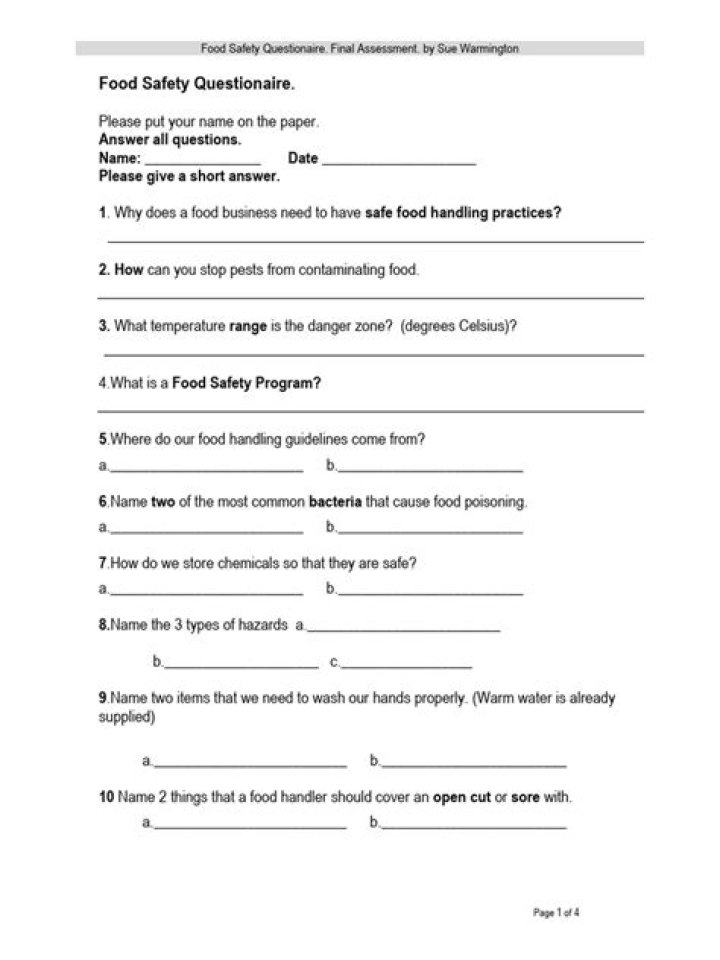 Food Safety Test PDF: Ensure Safe Food with Verified Testing