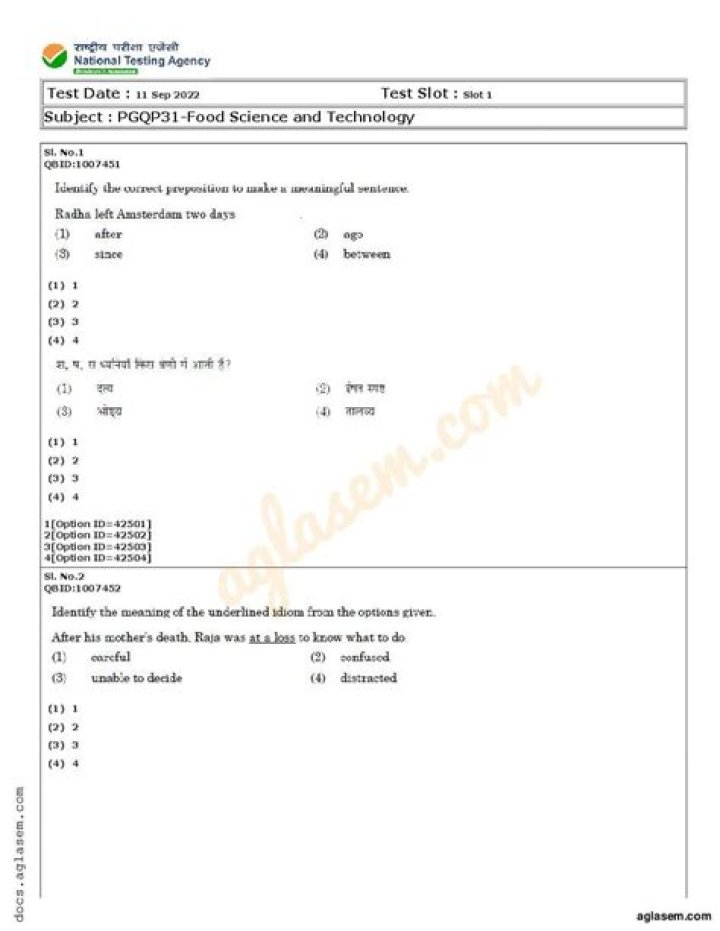 Food Technology Q&A: Essential Questions and Answers PDF