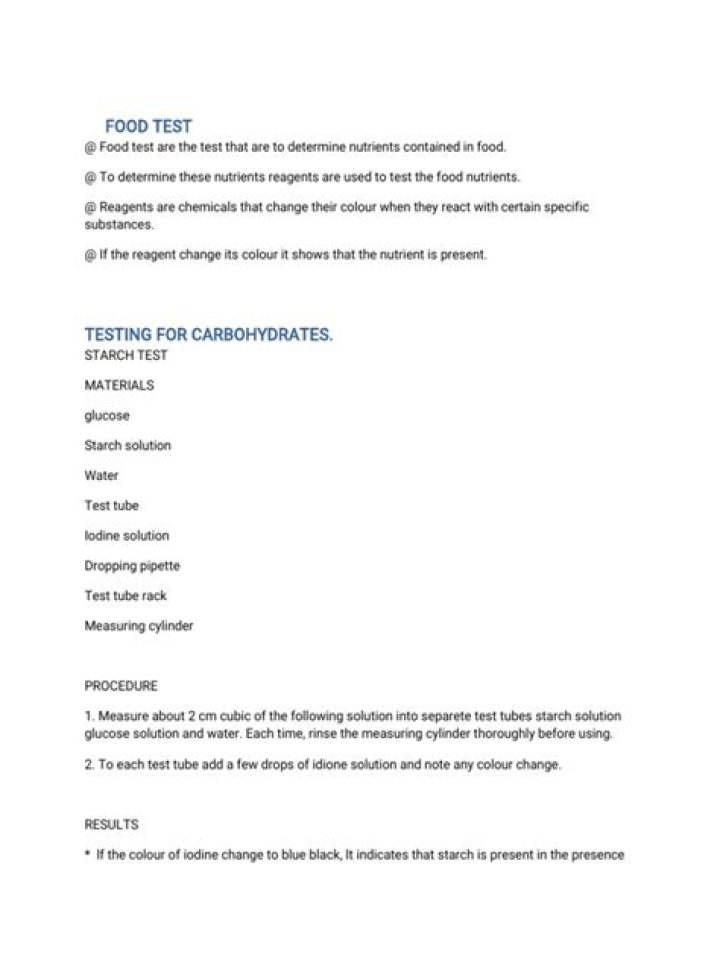 Food Test PDF: Full Analysis & Results