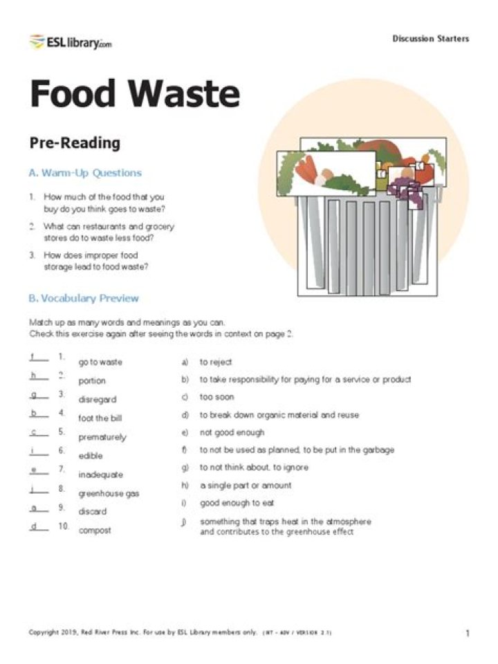 Free Food Waste Worksheet PDF to Reduce Kitchen Waste