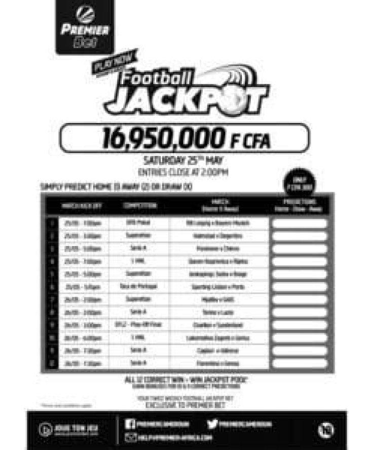 Football Liste Premier Bet PDF Gratuit Aujourd'hui – Actualités & Probabilités