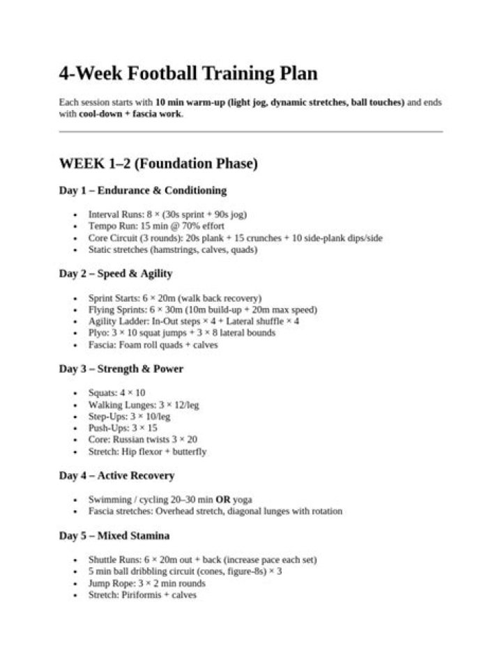 Football Workout Plan PDF: Train Smarter, Play Better