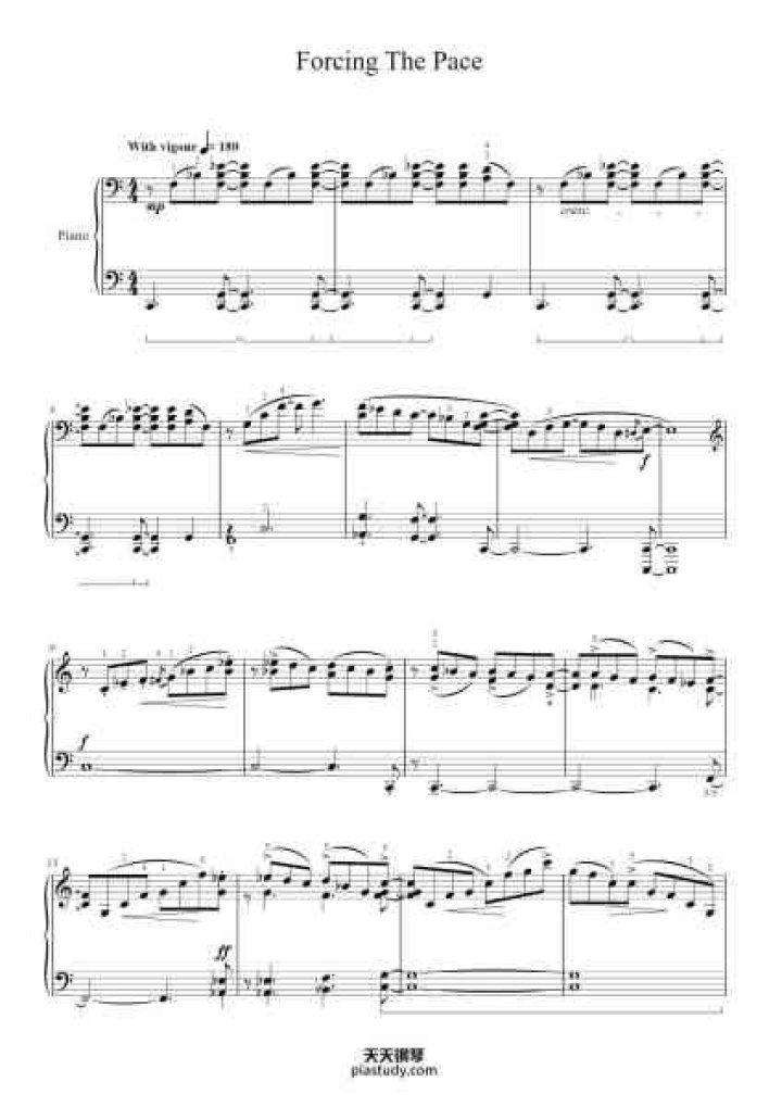 Forcing the Pace Sheet Music PDF: Play Faster with Ease