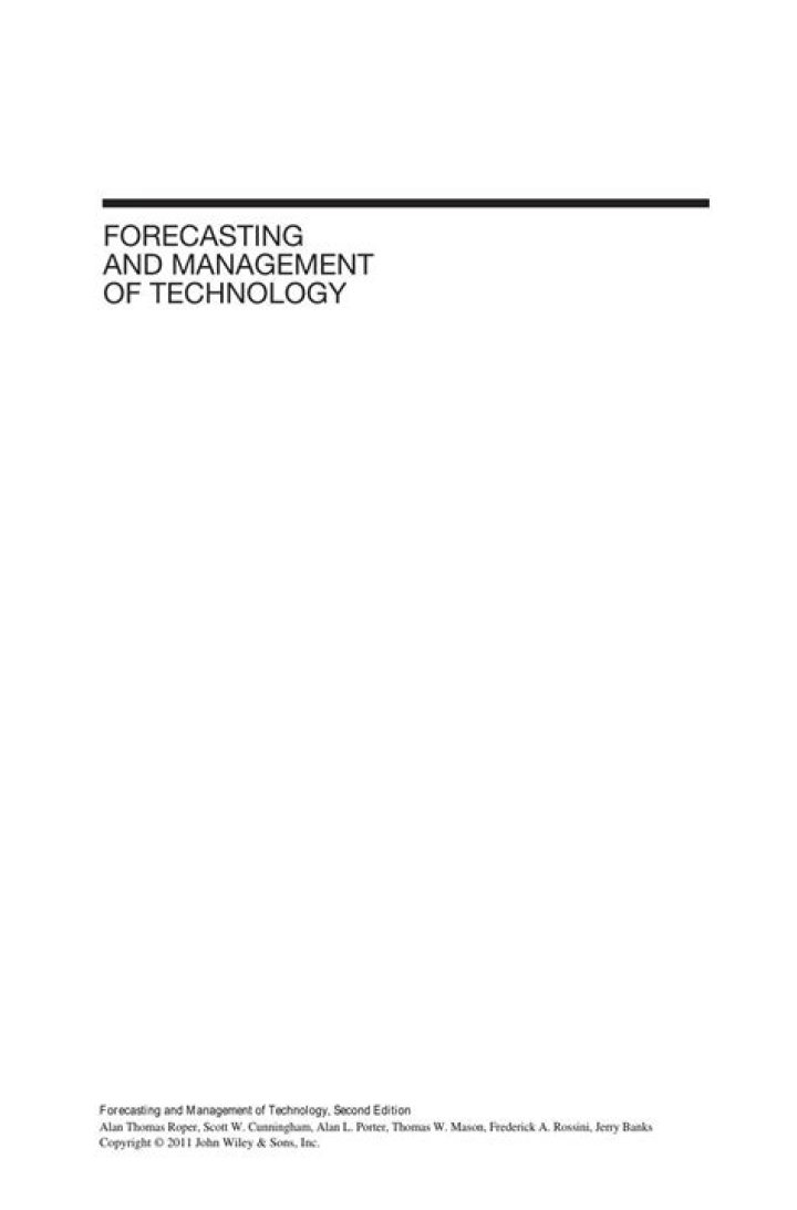 Mastering Forecasting and Management of Technology PDFs