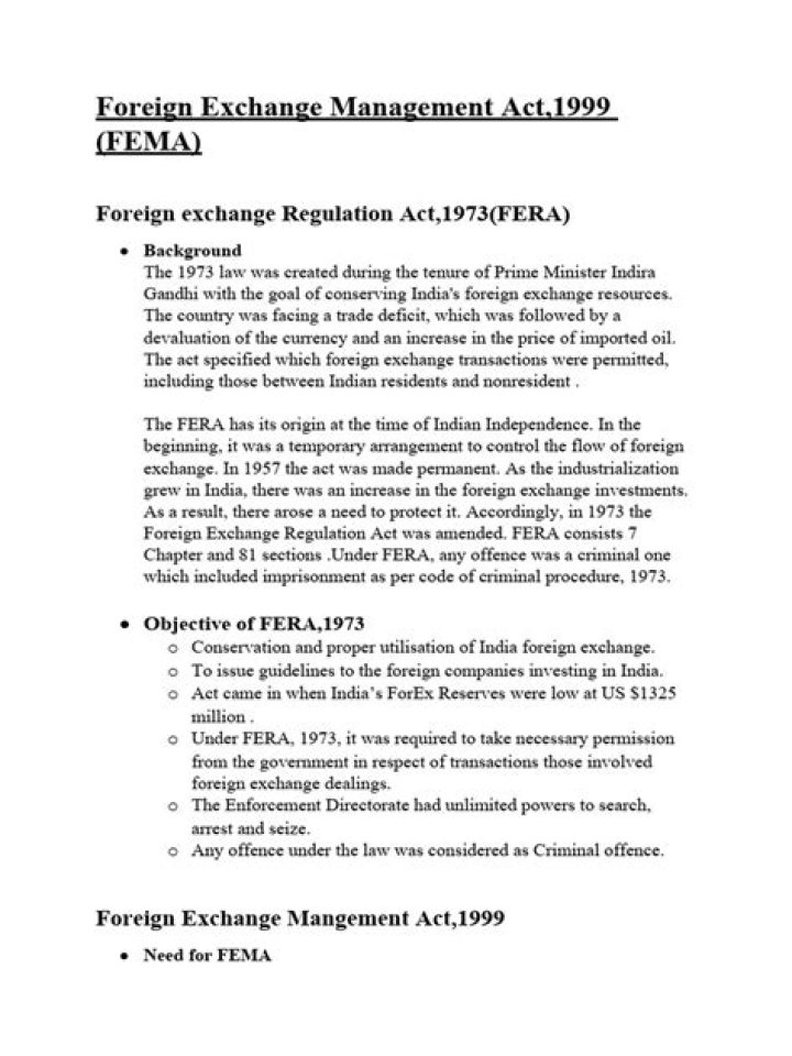 Foreign Exchange Management Act Notes PDF: Essential Study Guide