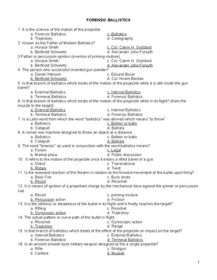 Forensic Ballistics Q&A PDF: Expert Answers for Investigators