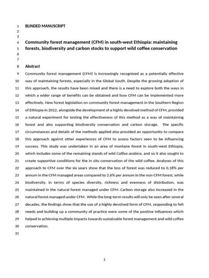 Forest Management in Ethiopia PDF: Sustainable Practices and Policy Insights
