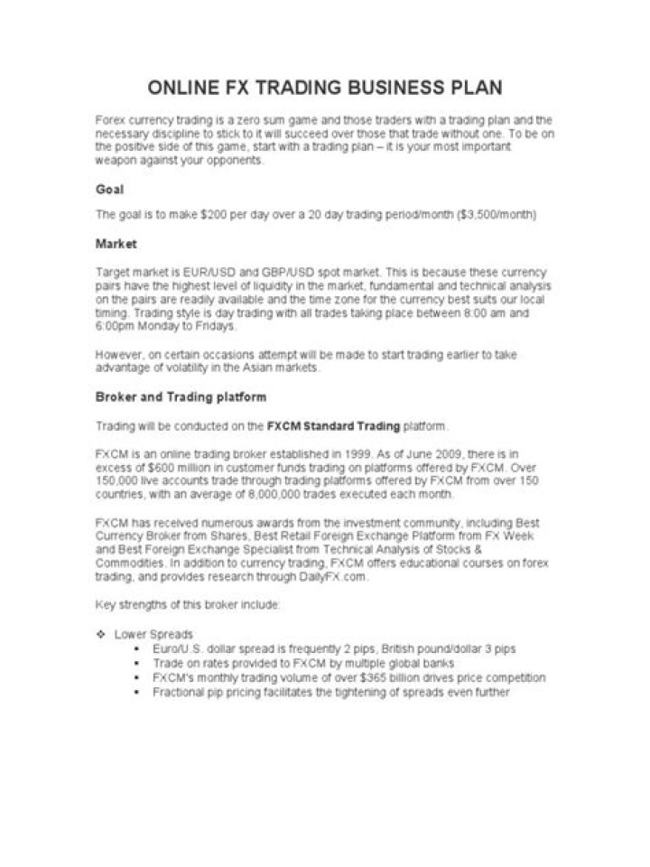 Build Your Forex Trading Business with a Professional Business Plan PDF