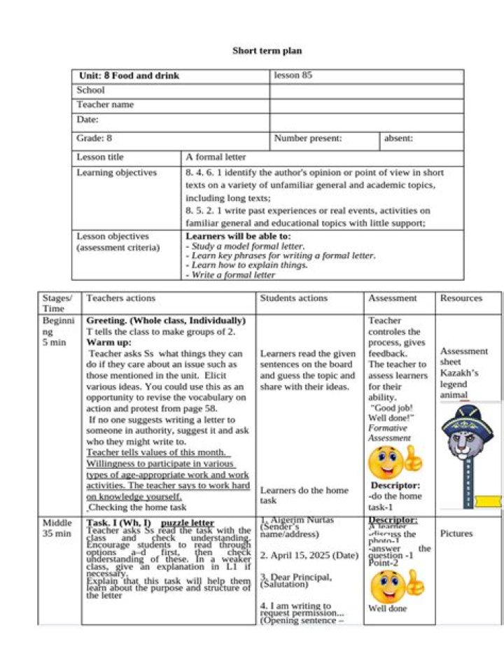 Formal Letter Writing Lesson Plan PDF: Master Professional Correspondence