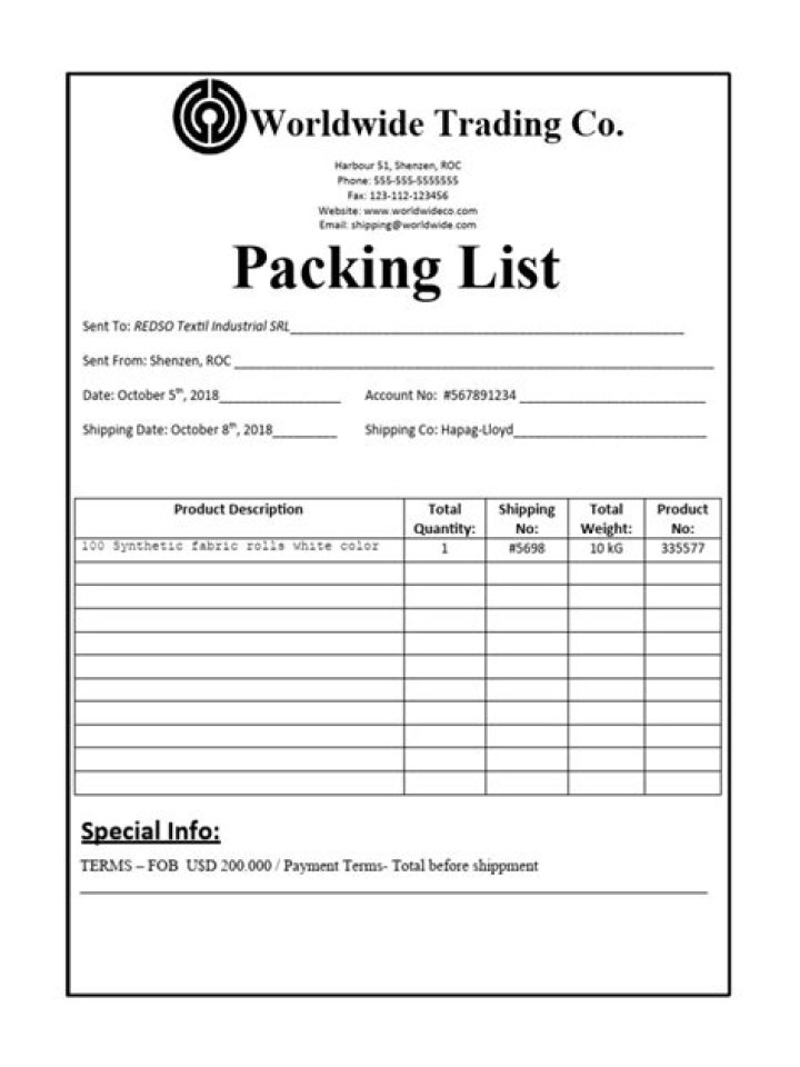 Formato Packing List PDF: Descargas Fáciles y Listados Profesionales