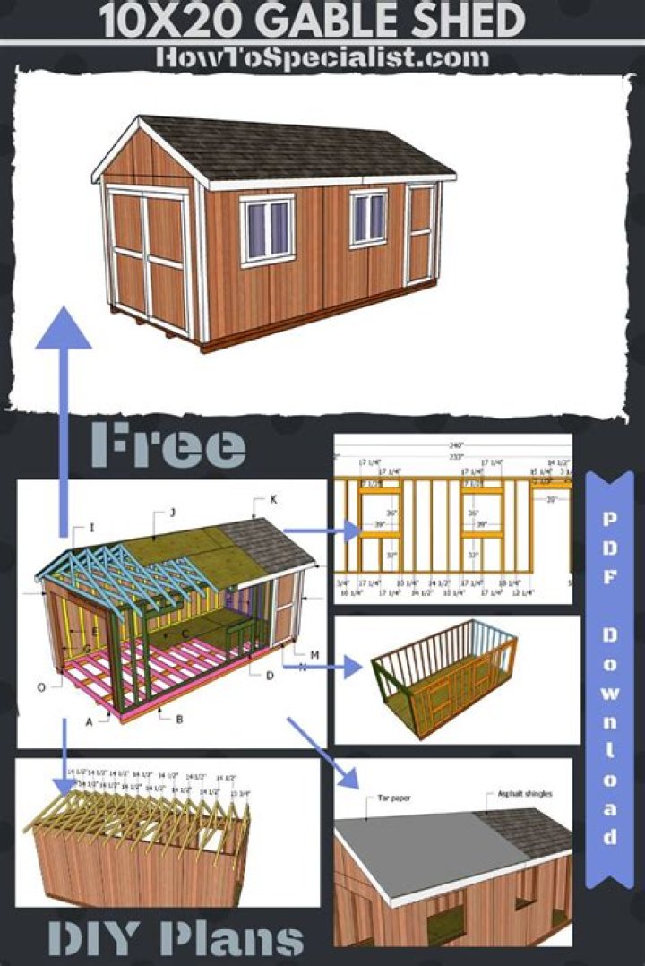 Free 10x20 Shed Plans with Full Materials List PDF – Instant Download