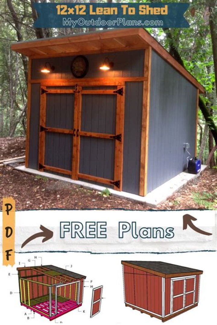 Free 12x12 Lean-to Shed Plans PDF for DIY Builders