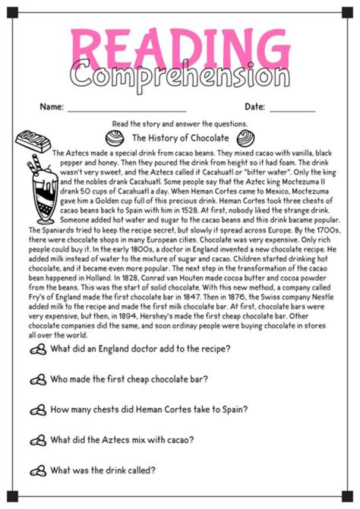 Free 7th Grade Reading Comprehension Worksheets PDF – Instant Download