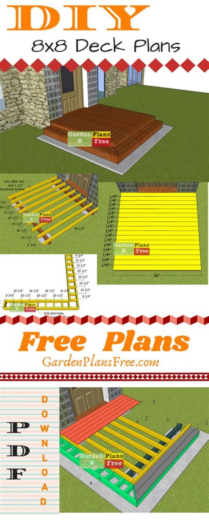 Free 8x8 Deck Plans PDF – Build Your Own Deck Easily