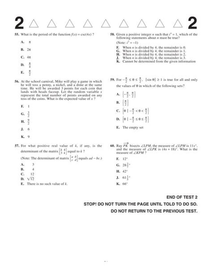 Free ACT Math Practice Test PDF – Instant Download