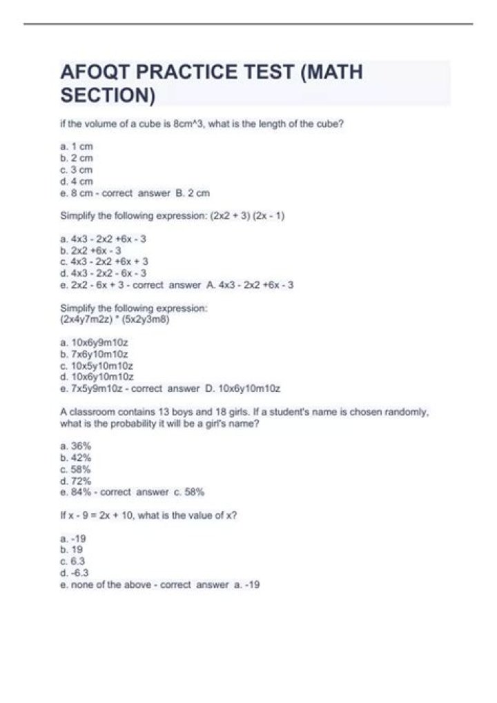 Free AFQT Practice Test PDF – Download Now