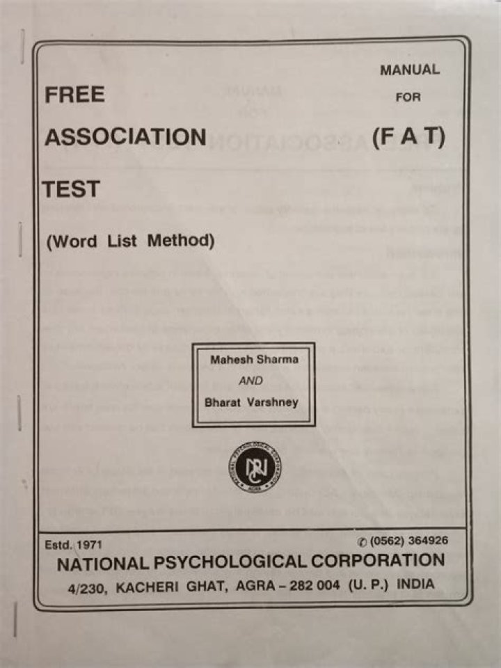 Free Association Test PDF: Instant Insight into Your Mind Patterns