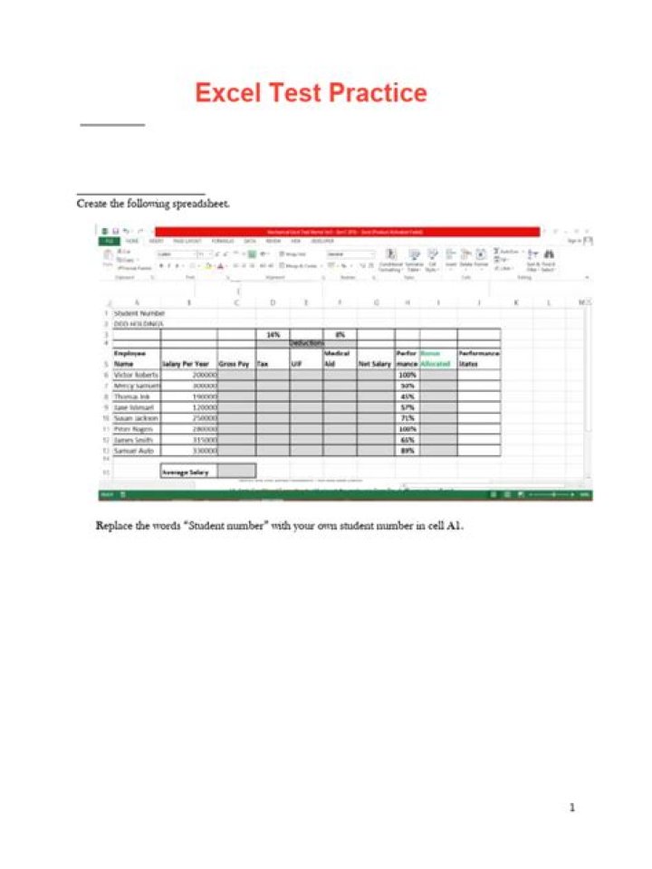 Free Basic Excel Test PDF – Practice & Improve Your Skills