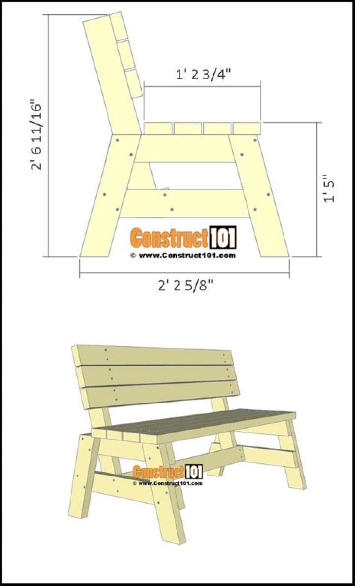 Free Bench Plans PDF – Download Free Outdoor Bench Designs