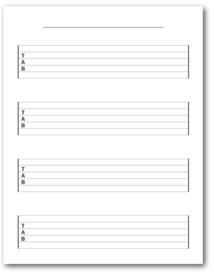 Free Blank Guitar Tab Sheets PDF for Download