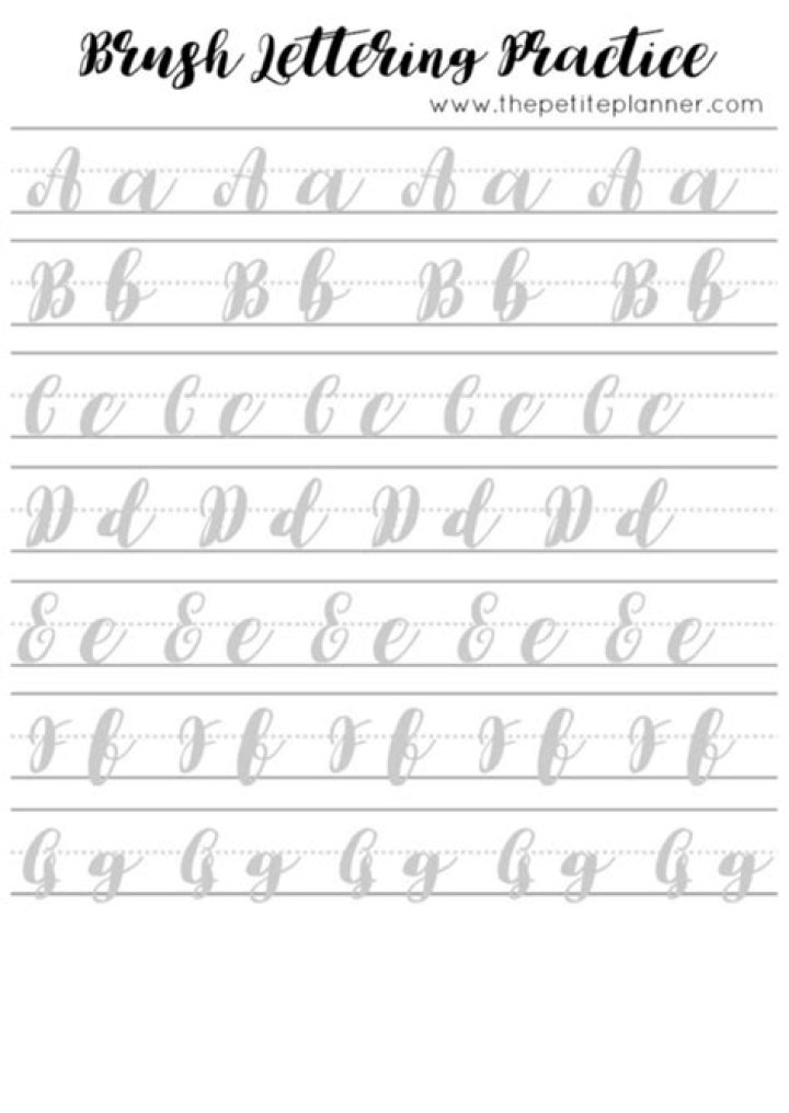 Free Brush Lettering Practice Sheets PDF – Download Now