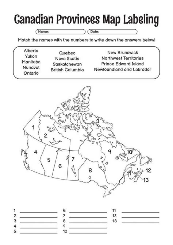 Free Canadian Provinces Worksheets PDF – Download Now