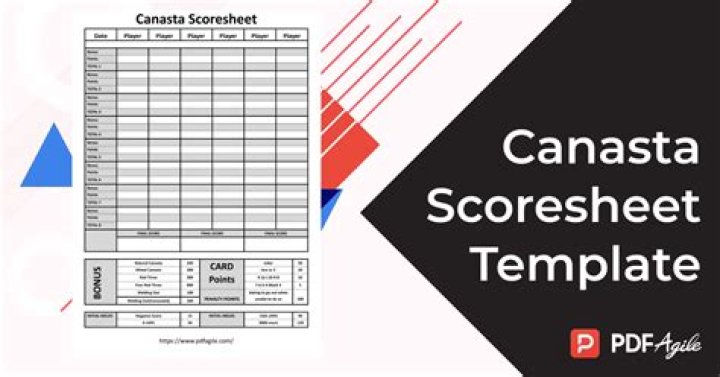 Free Canasta Score Sheet PDF for Players & Coaches
