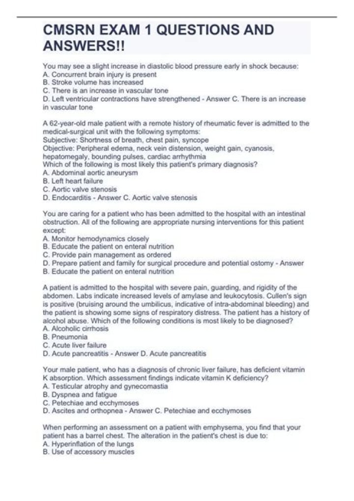Free CMSRN Exam Questions and Answers PDF: Practice Now