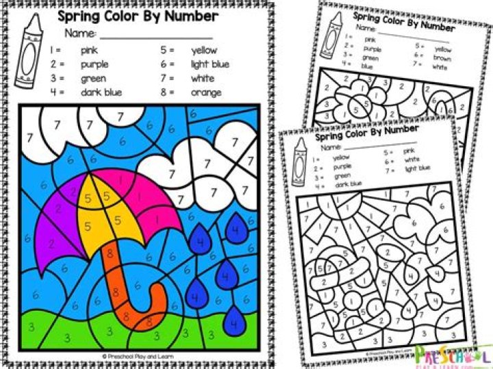 Free Color by Number Worksheets PDF Download