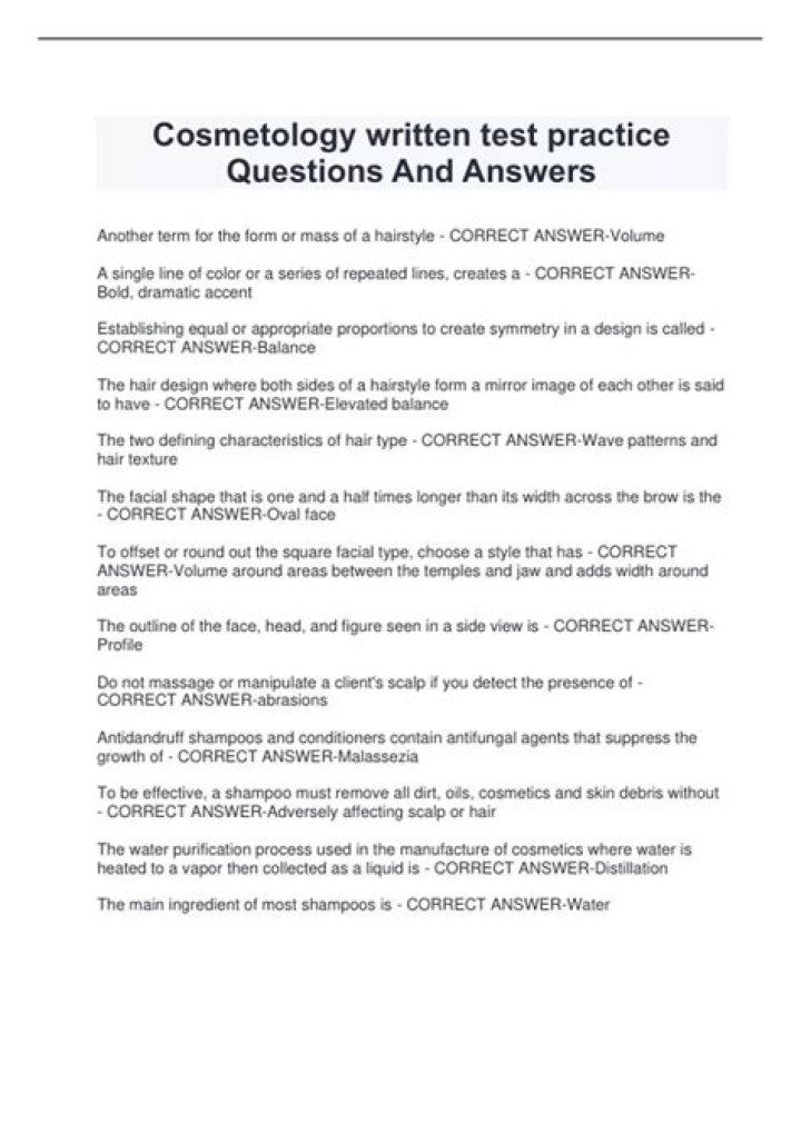 Free Cosmetology Instructor Practice Test PDF – Download Now