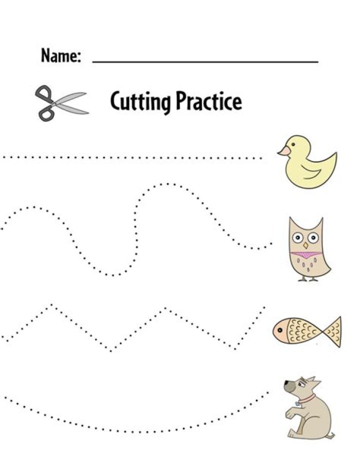 Free Cutting Practice Worksheets PDF for Preschoolers