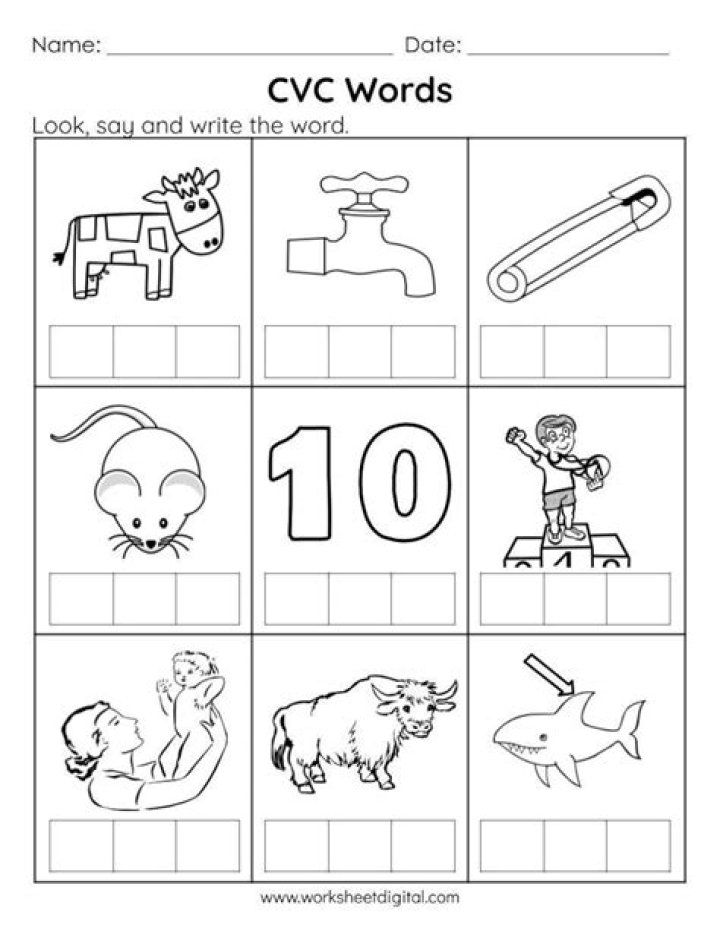 Free CVC Worksheets PDF – Instant Download for Easy Learning