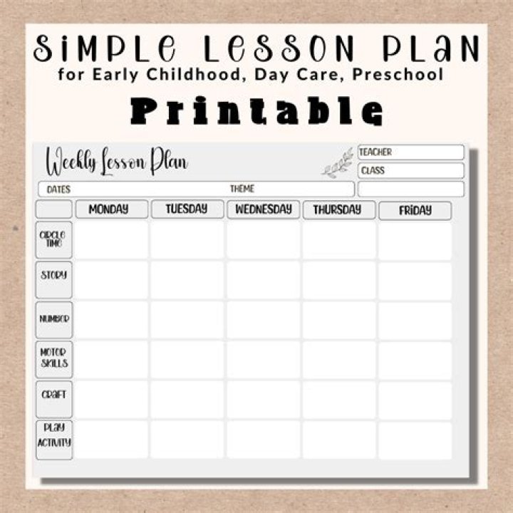 Free Daycare Lesson Plans PDF – Instant Download