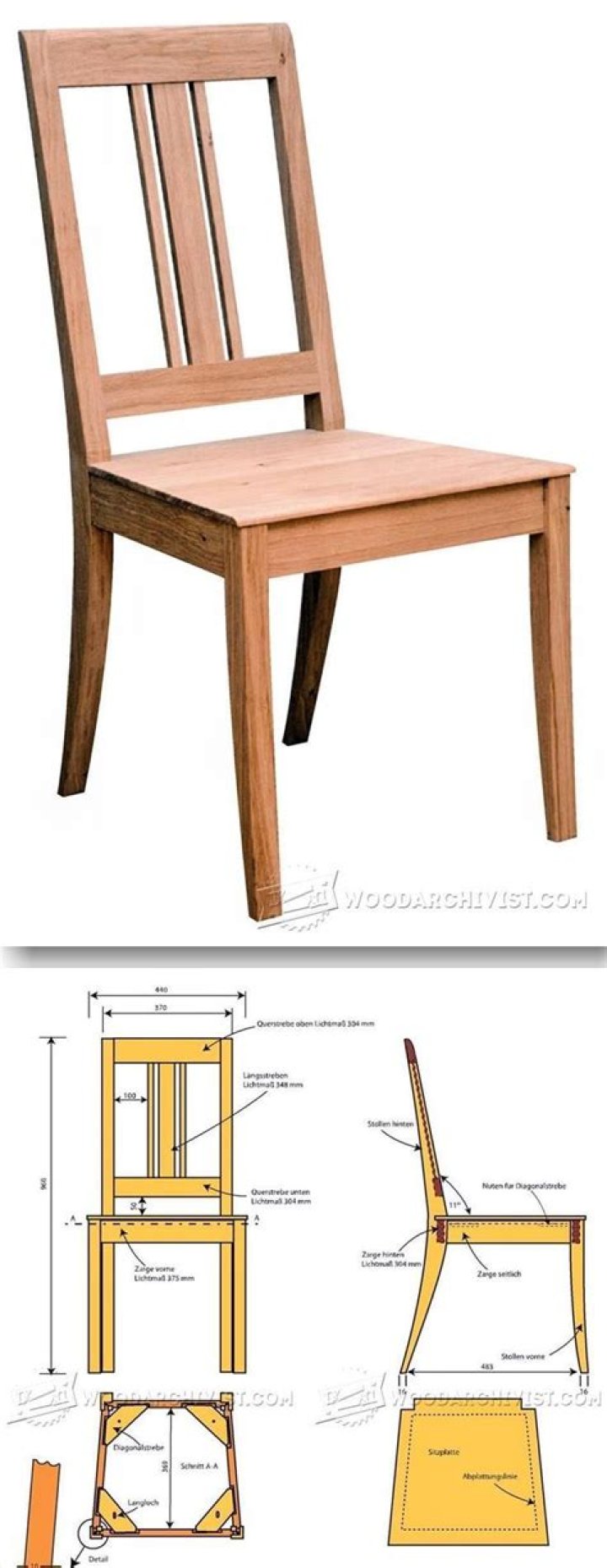 Free Dining Chair Plans PDF for Home & Cafés