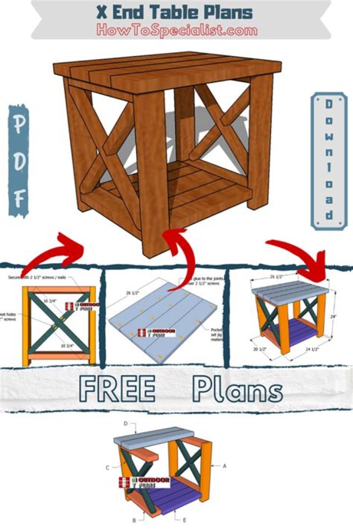Free End Table Plans PDF – Easy DIY Furniture Plans