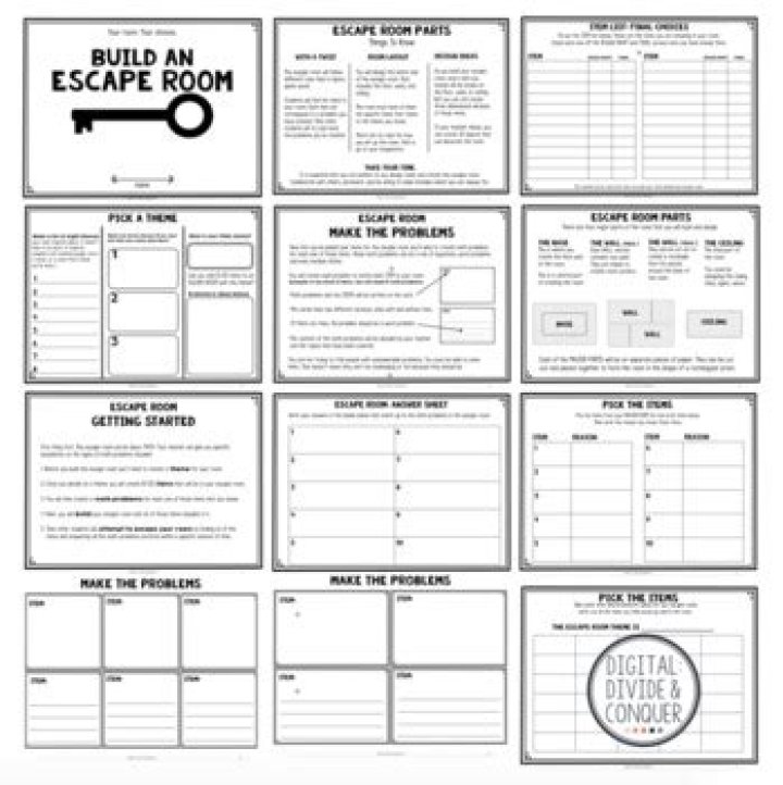 Free Escape Room Lesson Plans PDF – Printable Classroom Activities