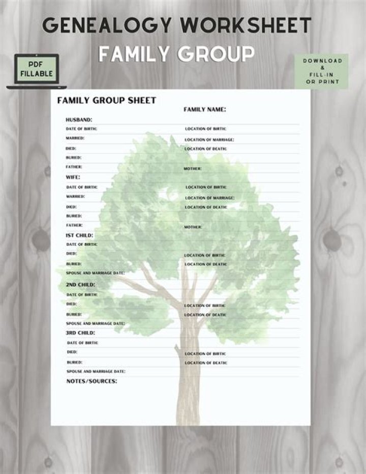 Free Family Group Sheets PDF – Printable Family Schedules & Activities