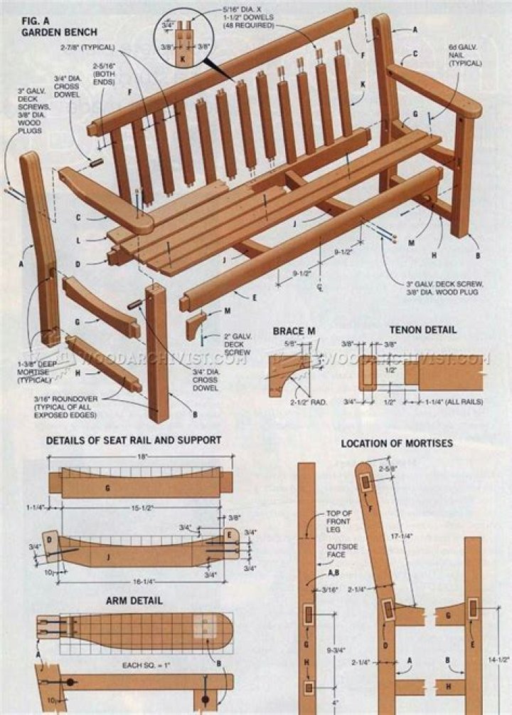 Free Garden Bench Plans PDF Free Download