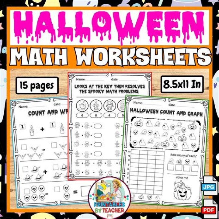 Free Halloween Math Worksheets PDF – Printable & Fun for Kids
