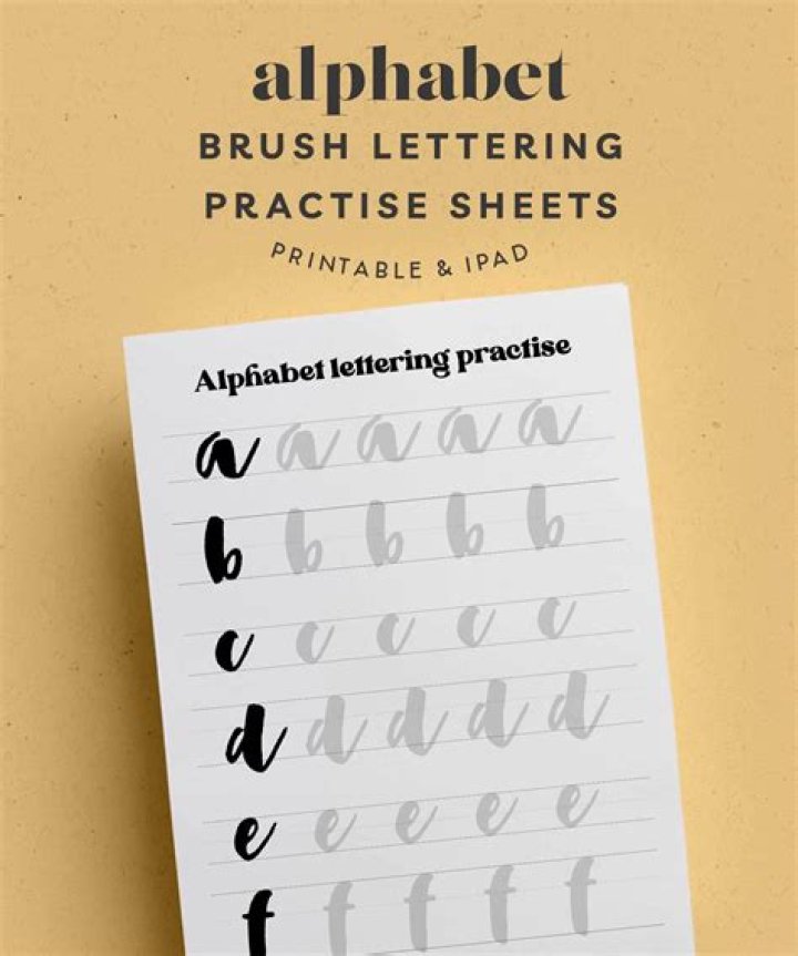 Free Hand Lettering Alphabet Worksheets PDF – Learn Hand Lettering for Free