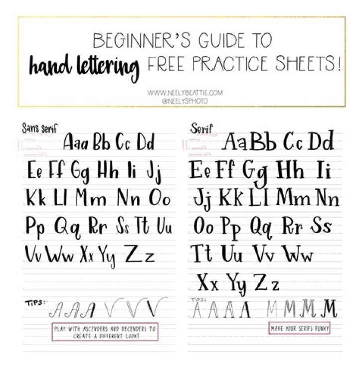 Free Hand Lettering Practice Sheets PDF – Master Hand Lettering at Home